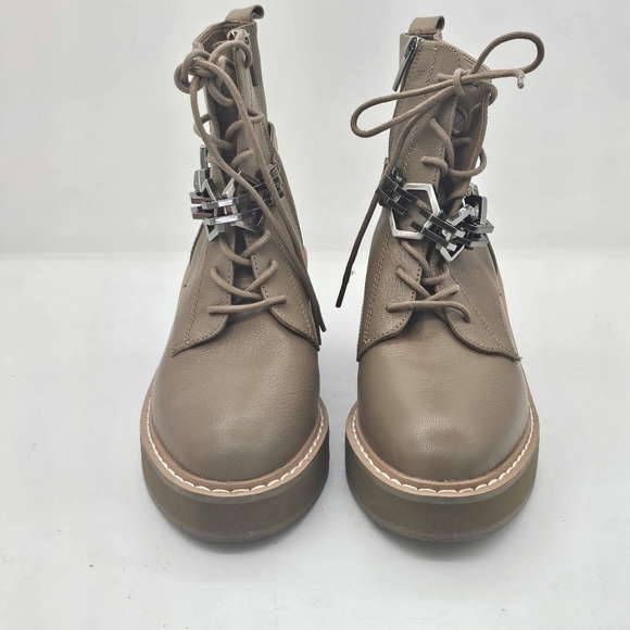 Vince Camuto Keltana Leather Combat Boots Brown Size 9 - Picture 4 of 11